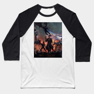 Rhysand, Cassian, & Azriel Battle Scene Baseball T-Shirt